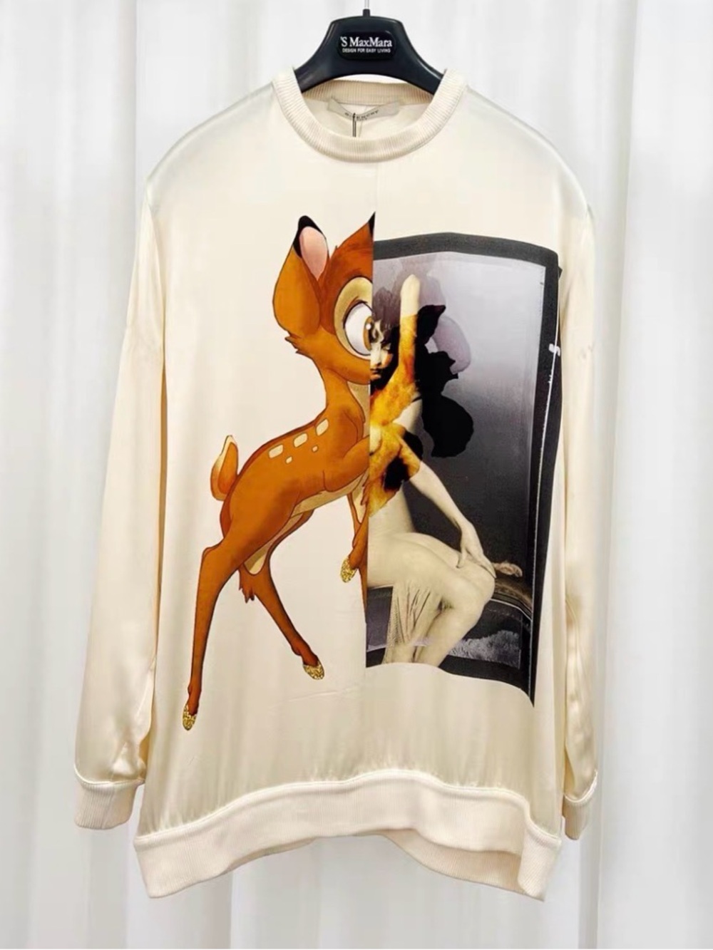 🚩steal authentic Givenchy Cream Knit Logo Collar